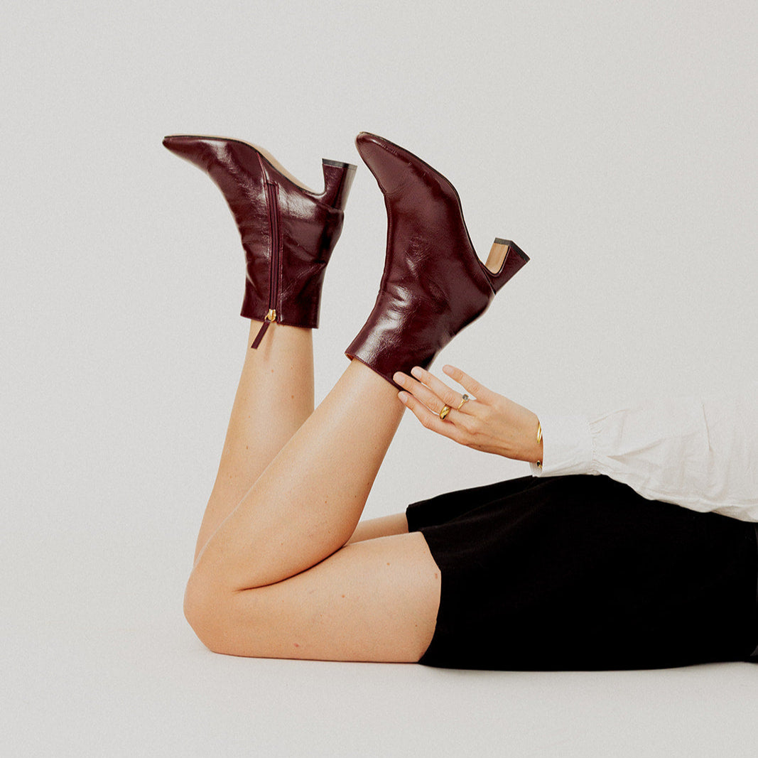 Bottines Gisèle bordeaux