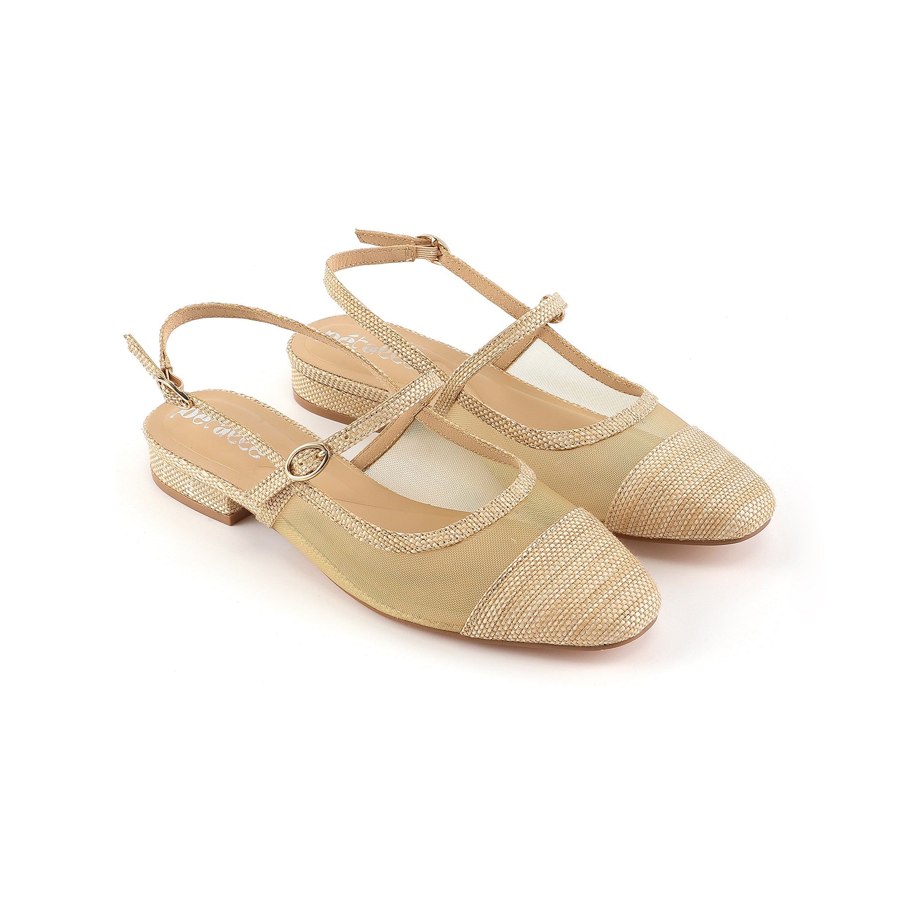 Ballerines slingback transparentes beiges - Colyne