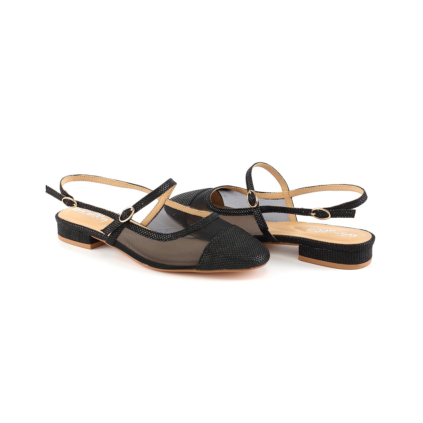 Ballerines slingback transparentes noires - Colyne