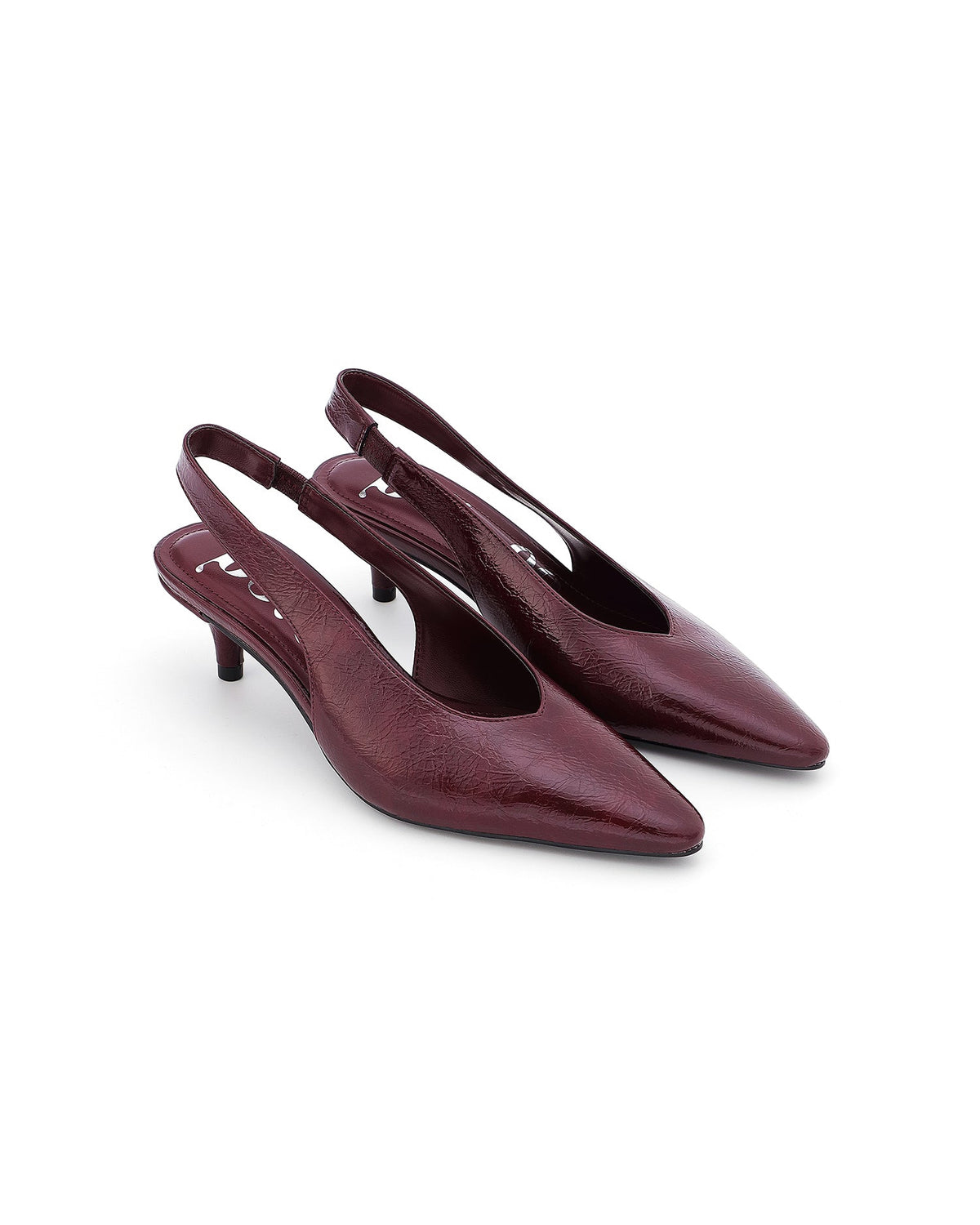 Escarpins slingback rétro Bordeaux - Bobbie