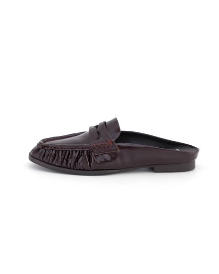 Mules mocassins froncées Marron - Milo