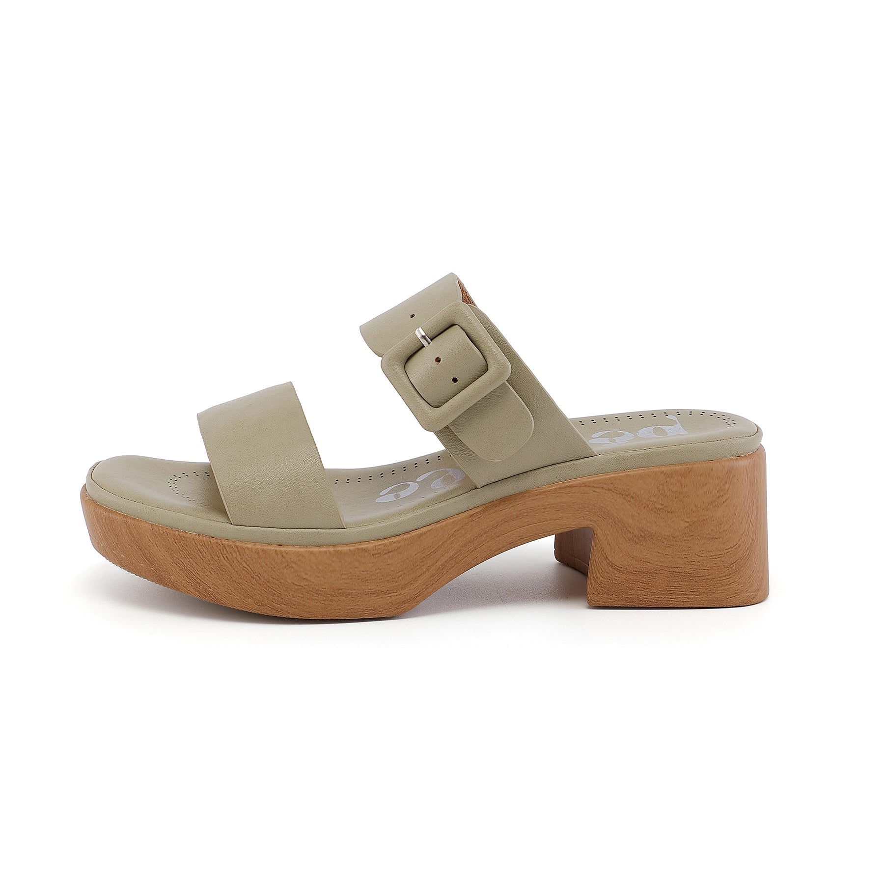 Mules esprit sabots vert sauge – Isa