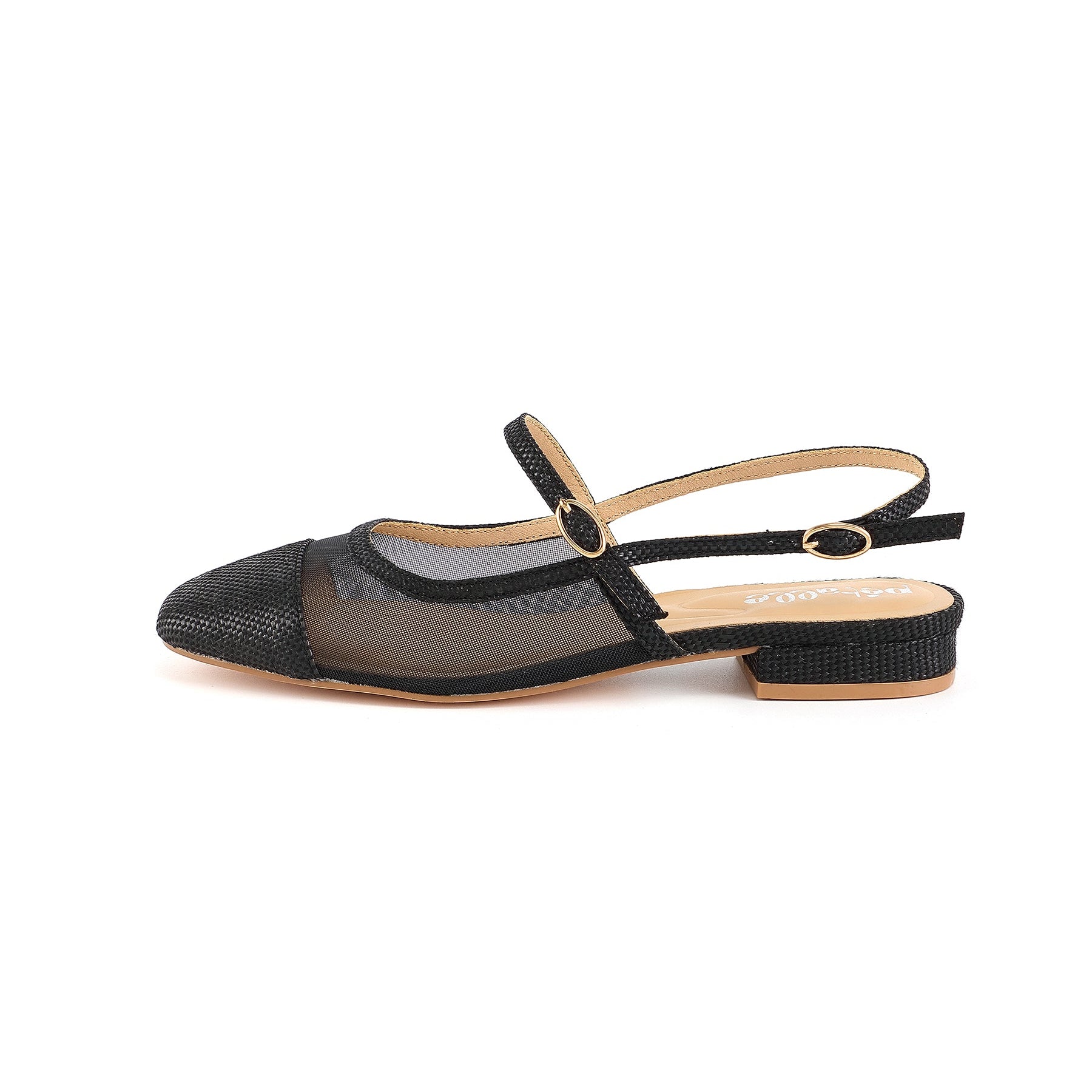 Ballerines slingback transparentes noires - Colyne