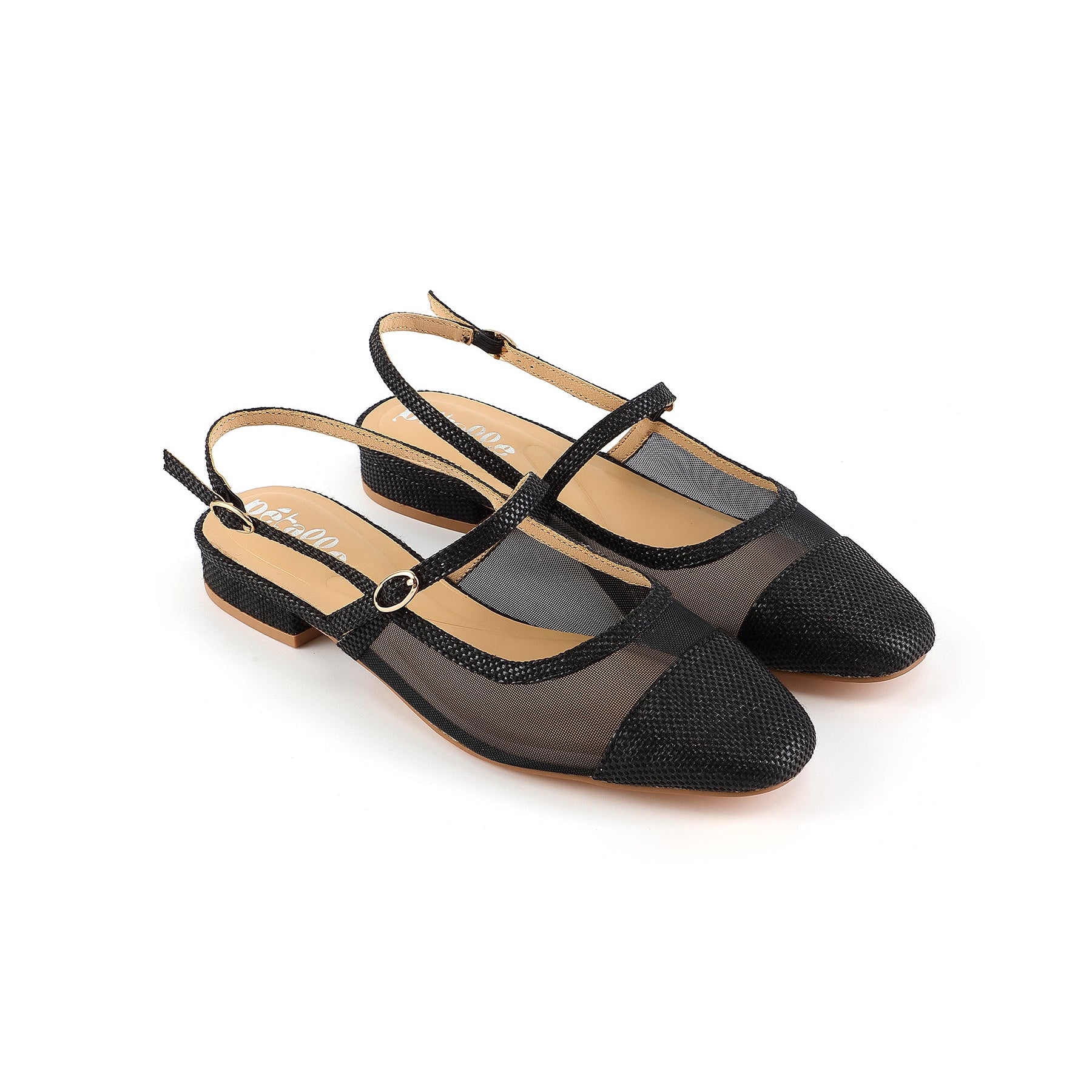Ballerines slingback transparentes noires - Colyne