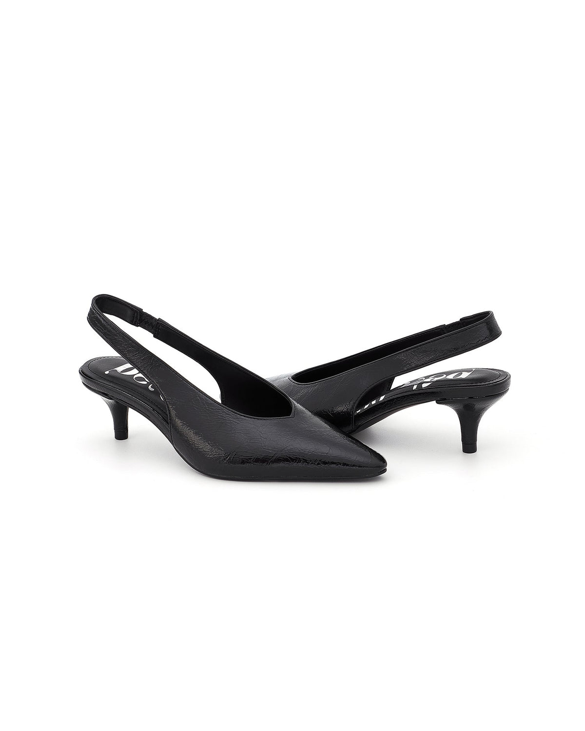 Escarpins slingback rétro Noir - Bobbie