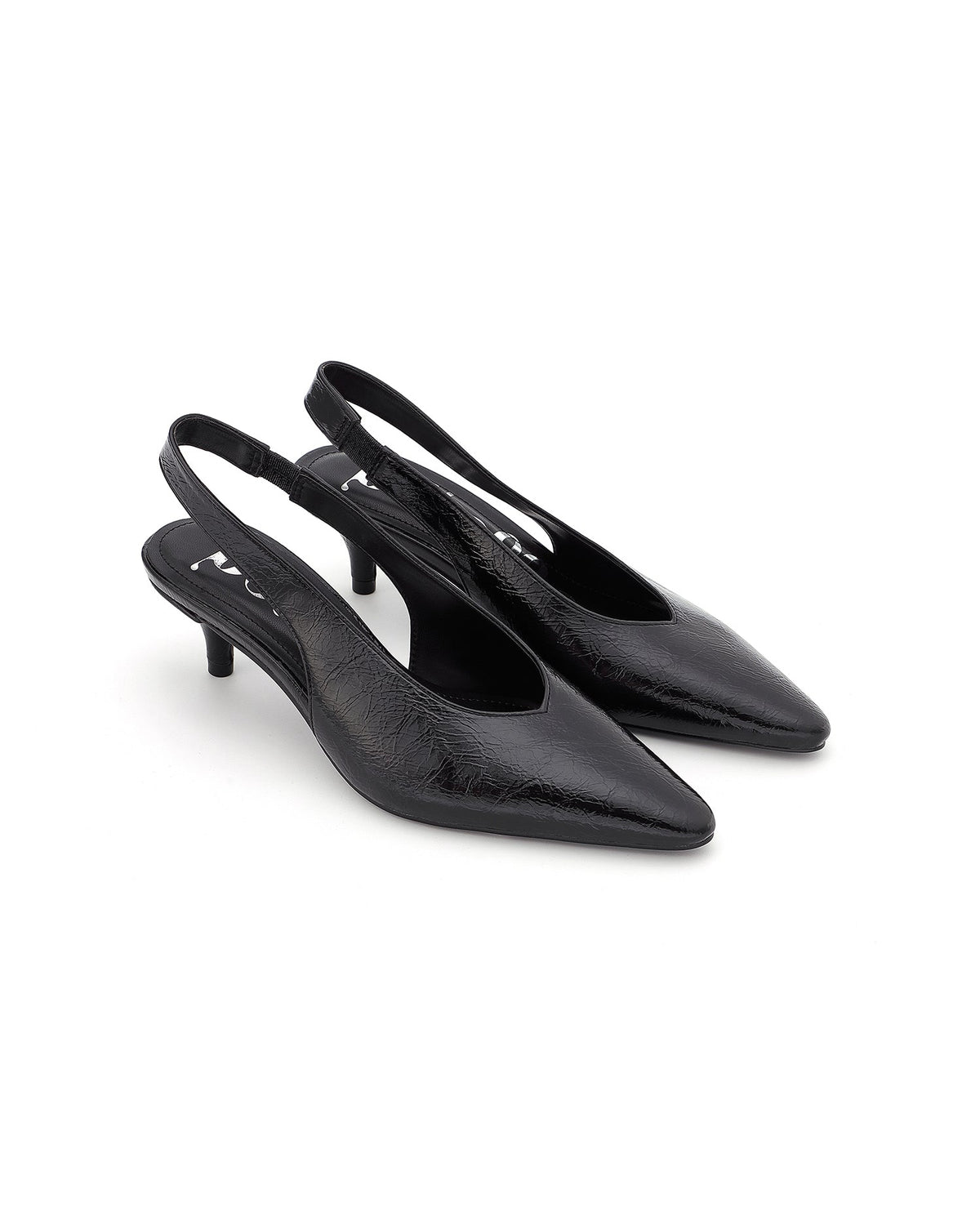 Escarpins slingback rétro Noir - Bobbie
