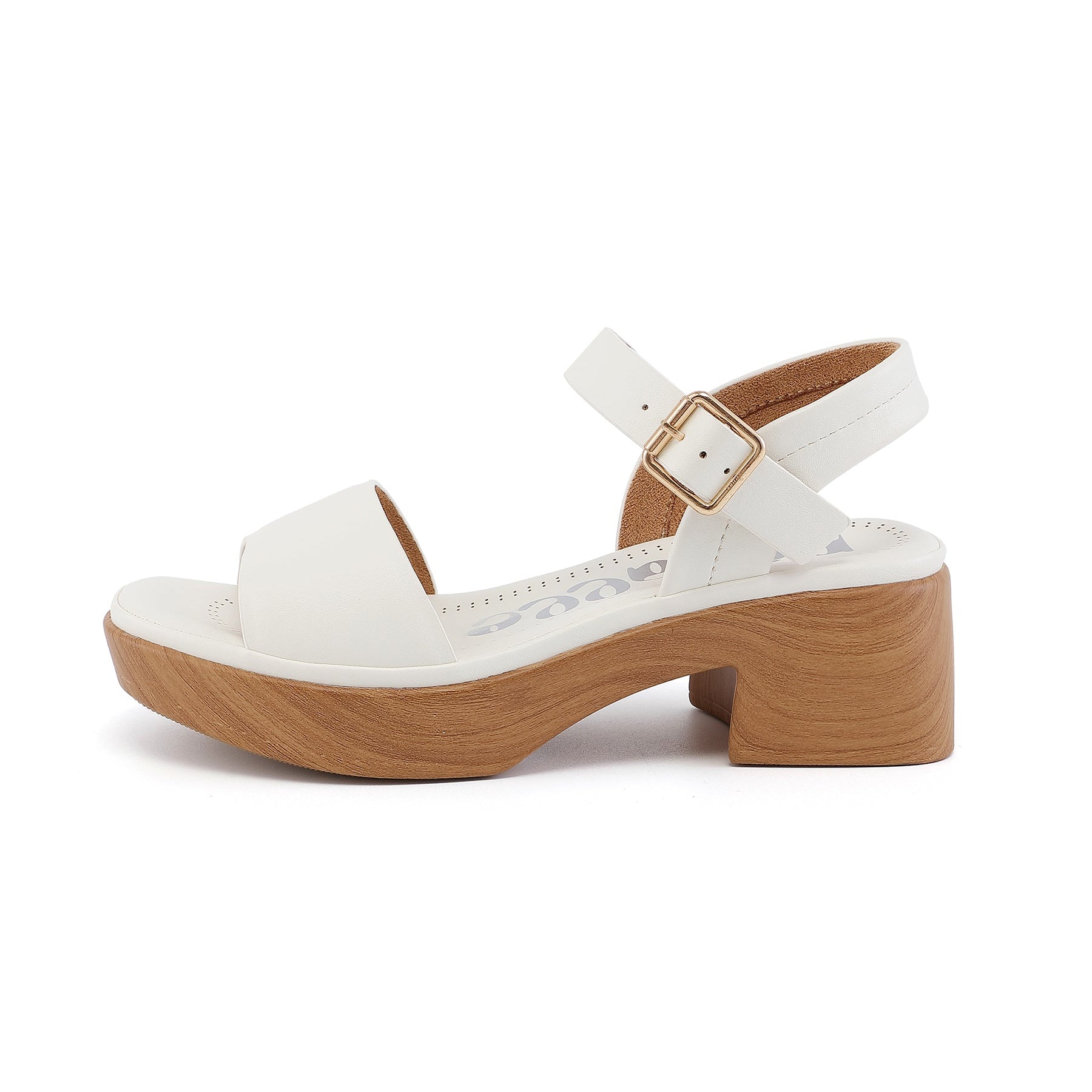 Sandales esprit sabot blanches – Maude
