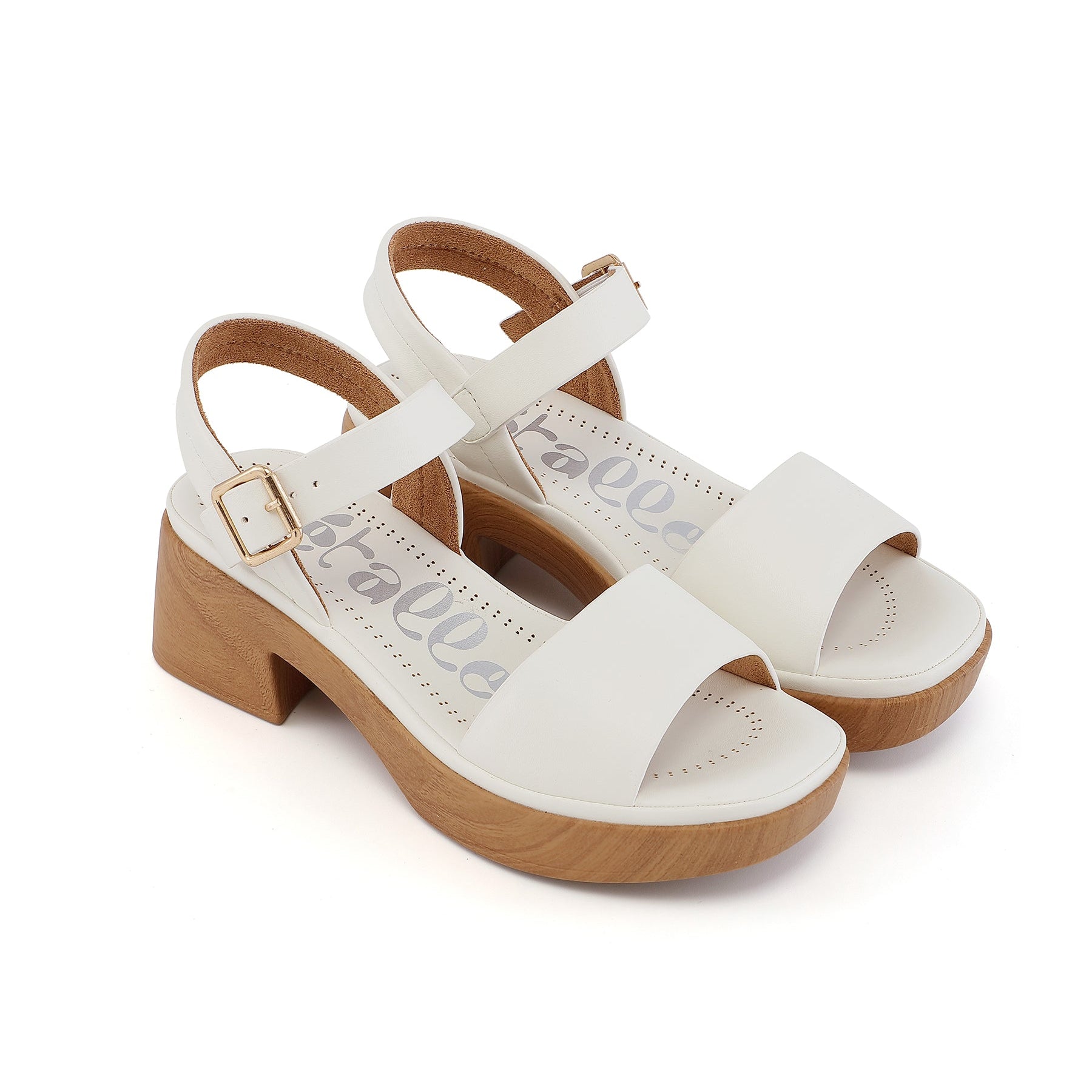 Sandales esprit sabot blanches – Maude