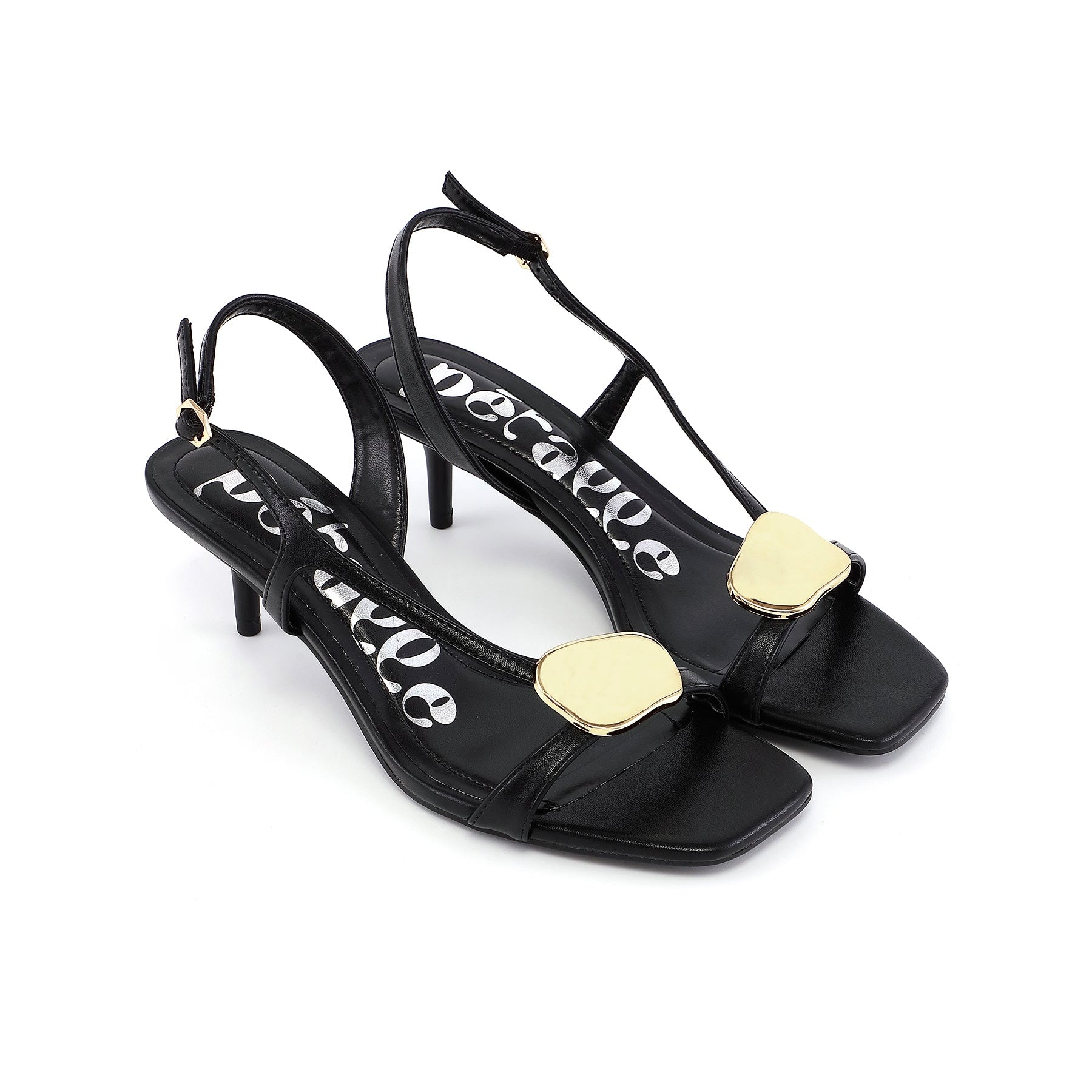 Sandales à talon noires - Paule