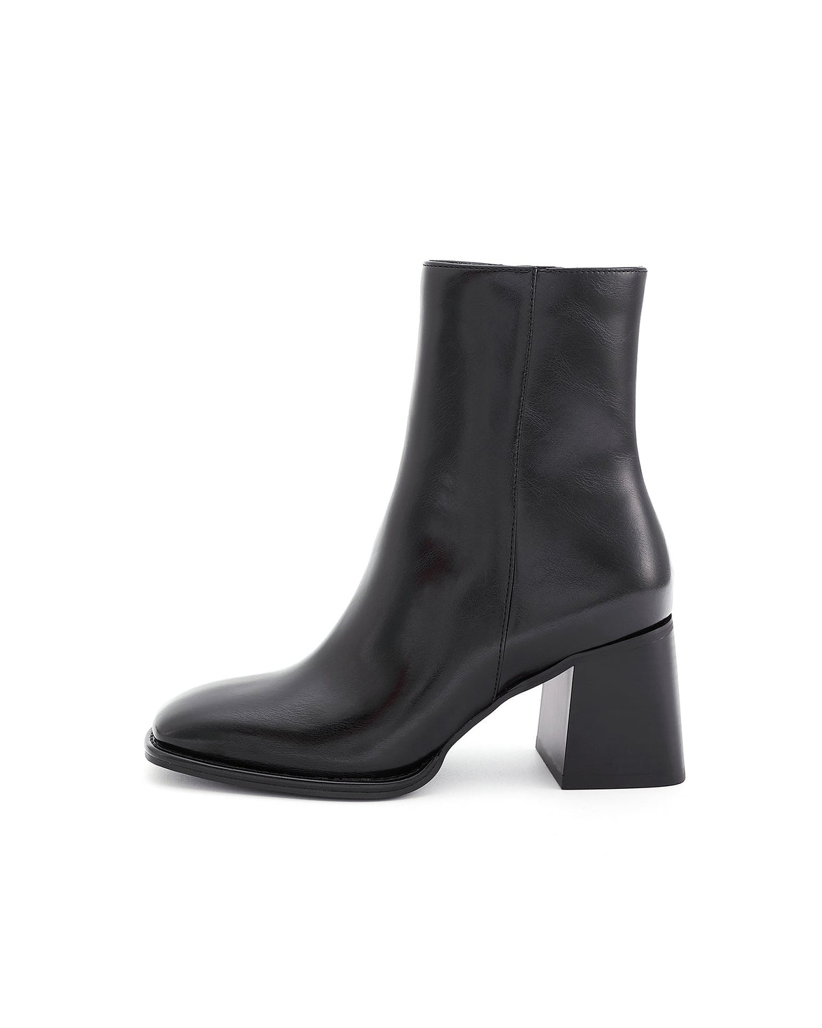 Bottines à talon bloc Noir - Tara